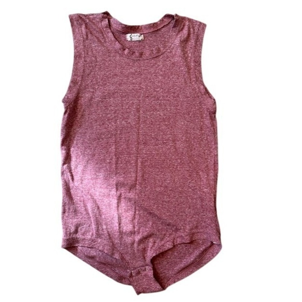 Intimately Free People Sleeveless Crewneck Knit Heather Red Bodysuit SM‎